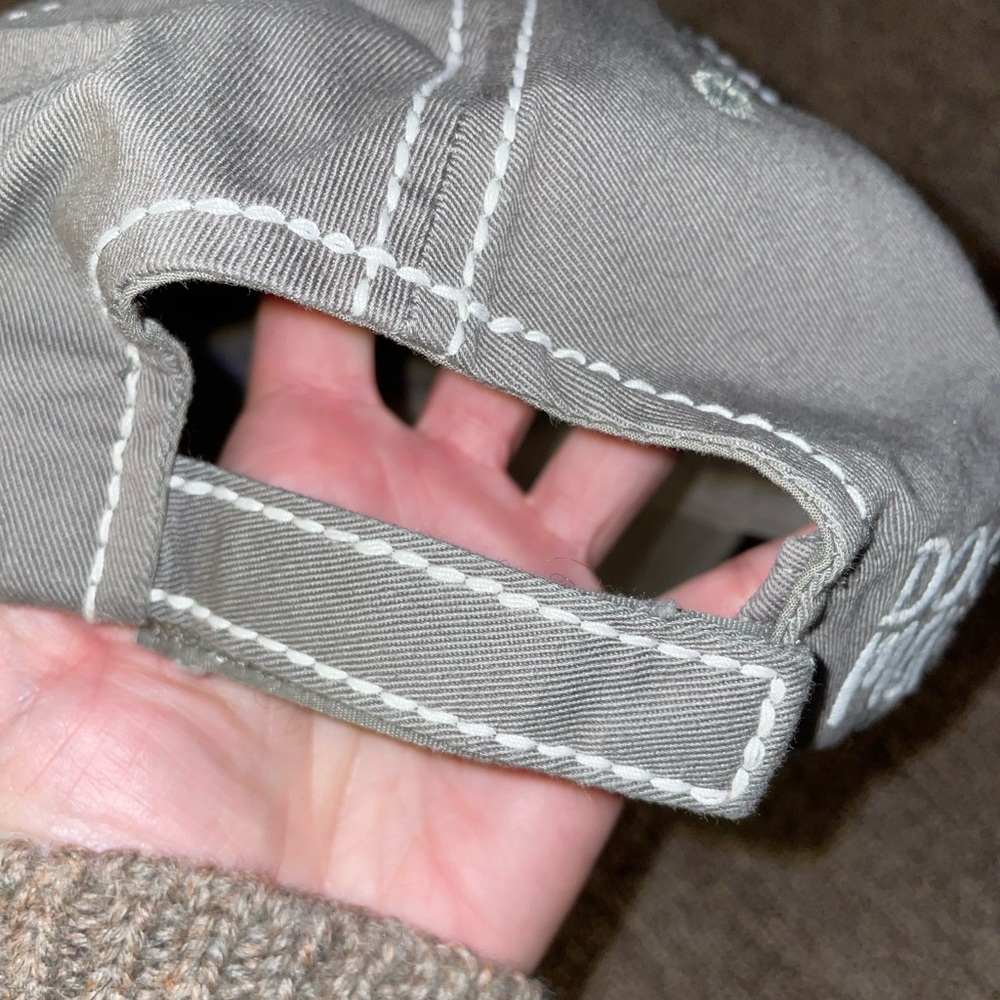 Gray Dog Mom baseball Cap hat with Paw Print - Picture 2 of 6